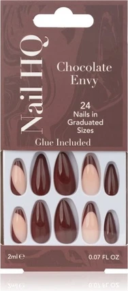 Artificial Nails Nail Hq Almond Fake Nails Chocolate Envy