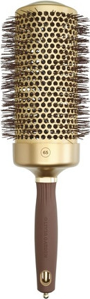 Круглая щетка Olivia Garden Expert Blowout Speed Волнистая щетина Золотой и Коричневый 65