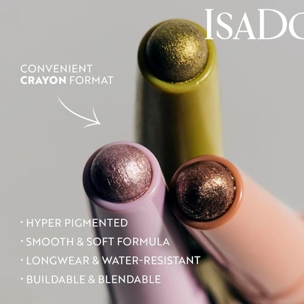 Тени-стик Isadora The Shimmer Eyeshadow Stick стойкие и водостойкие