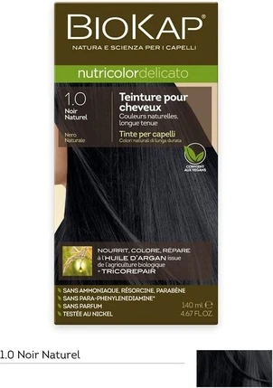Травяная краска для волос Biokap Nutricolor Delicato Черный
