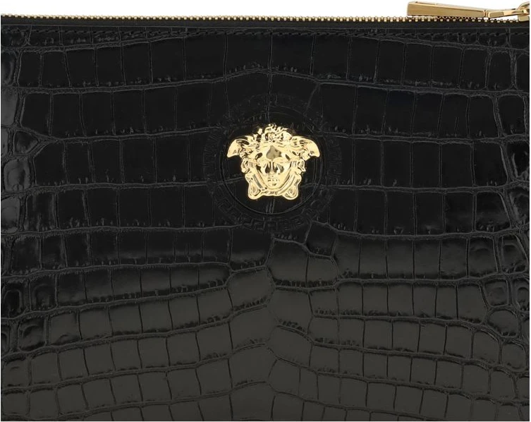 Кошелек Versace Черная телячья кожа Bos Taurus