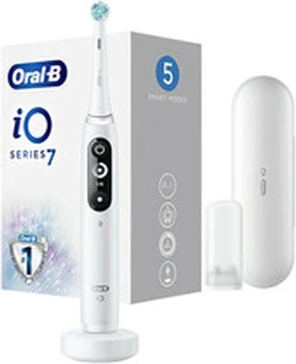 Электрическая зубная щетка Oral-B iO7 Series, цвет Белый Алабастр