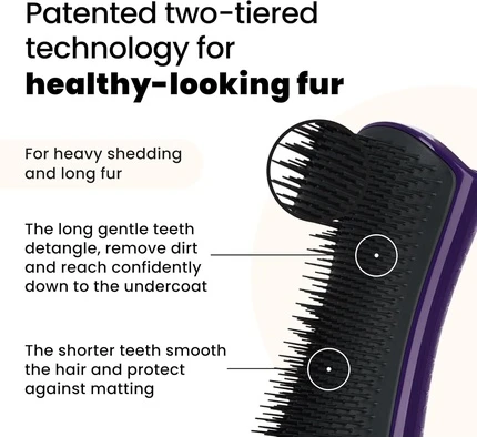 Расческа для распутывания Tangle Teezer Large Pet Teezer для вычесывания подшерстка для сухих волос или во время купания