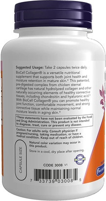 Капсулы Now Foods BioCell Collagen Hydrolyzed Type II