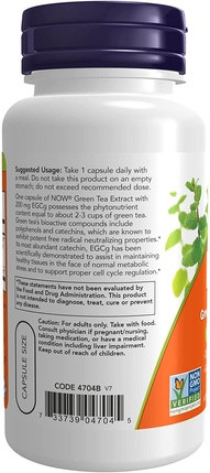 Капсулы Now Foods EGCg Экстракт Зеленого Чая