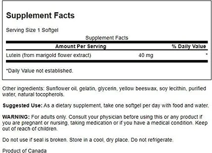 Добавка Swanson Lutein Здоровье Глаз Зрение Сетчатка Макула