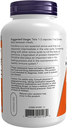 Amino Acid Now Foods L-Citrulline 750mg