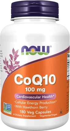 Капсулы Now Foods CoQ10 с боярышником