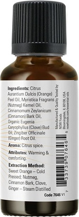 Смесь масел Now Foods Spiced Cider Oil Blend