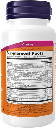 Вегетарианские капсулы Now Foods Коэнзимный B-Комплекс