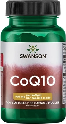 Коэнзим Q10 от Swanson для здоровья сердца, сердечно-сосудистой системы, энергии мозга и антиоксидантной поддержки