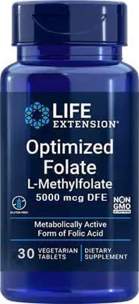 Таблетки Life Extension Высокоактивный Оптимизированный Фолат