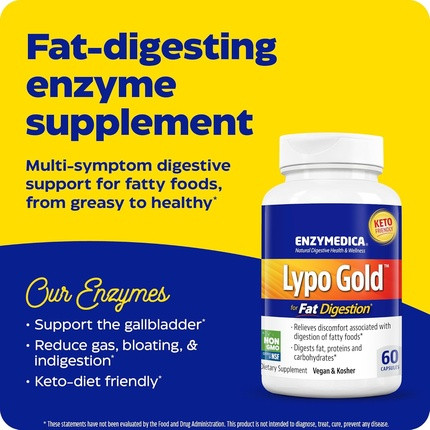 Пищеварительные Ферменты Enzymedica Lypo Gold
