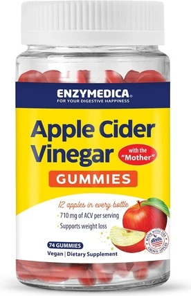 Жевательные конфеты Enzymedica Apple Cider Vinegar Gummies с «Матерью»