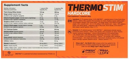 Капсулы Olimp Sport Nutrition Thermo Stim Hardcore