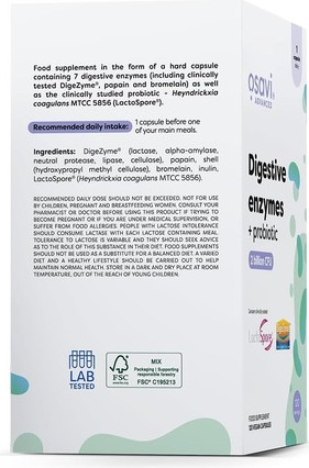Капсулы Osavi Пищеварительные ферменты Пробиотик