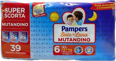 Подгузники Pampers Sole And Luna Mut Trio X 39 Xl