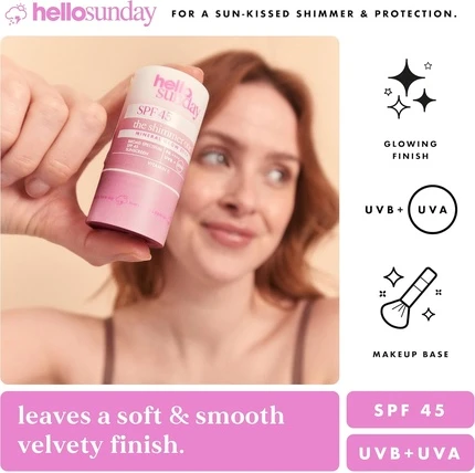 Минеральный стик с сиянием для защиты от солнца SPF 45 Hello Sunday The Shimmer One