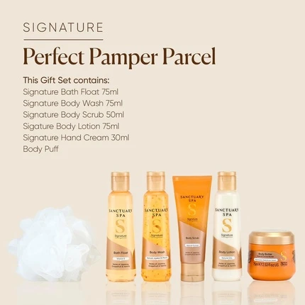 Набор средств по уходу за телом Sanctuary Signature Perfect Pamper Parcel Роскошный подарочный набор для ванны и тела