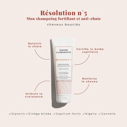 Шампунь Madame La Presidente Resolution No 5 Против выпадения волос для вьющихся волос