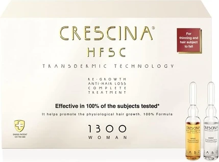 Комплекс Ампул Crescina Transdermic Technology для Восстановления Роста Волос и Против Выпадения Волос