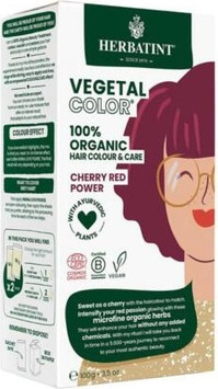 Травяная краска для волос Herbatint Organic Cherry Red Power Vegetal Colour