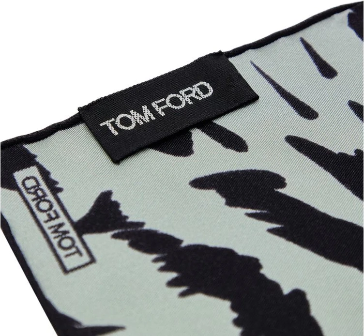 Серый шелковый нагрудный платок Tom Ford