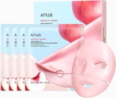 Ночная маска для лица Anua Peach 70 Niacin осветляющая с коллагеном