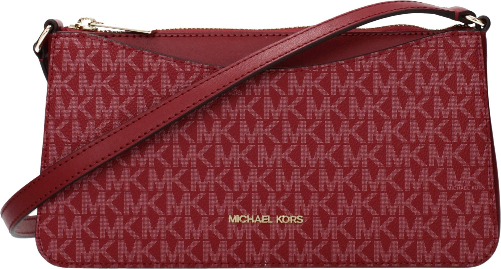 Красная тканевая сумка через плечо Michael Kors