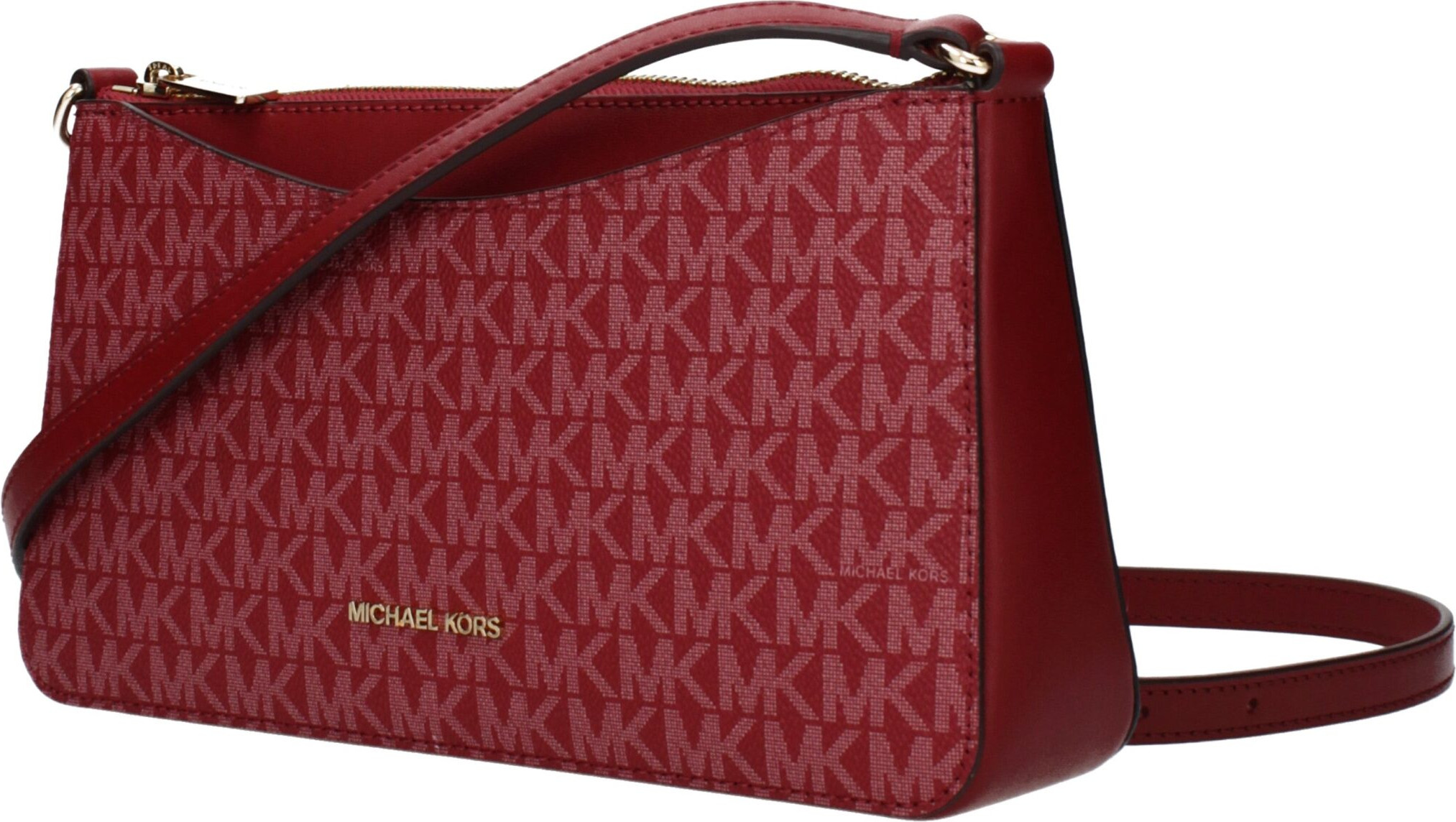 Красная тканевая сумка через плечо Michael Kors