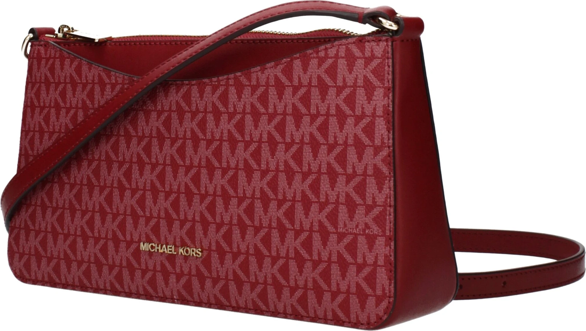 Красная тканевая сумка через плечо Michael Kors
