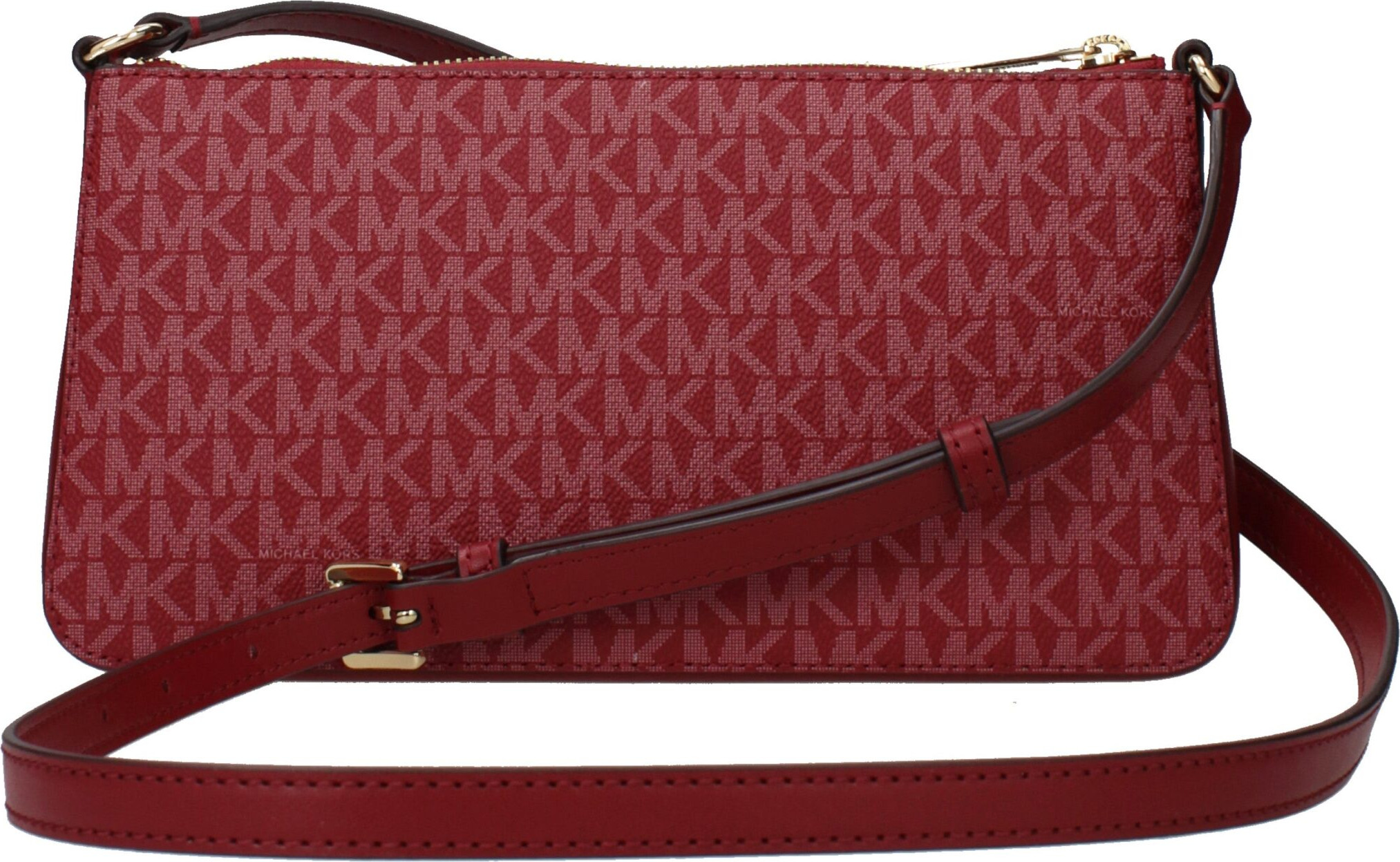 Красная тканевая сумка через плечо Michael Kors
