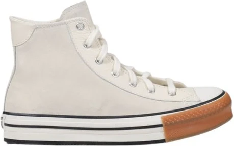 Кеды Converse из натуральной кожи кремового цвета с высоким голенищем