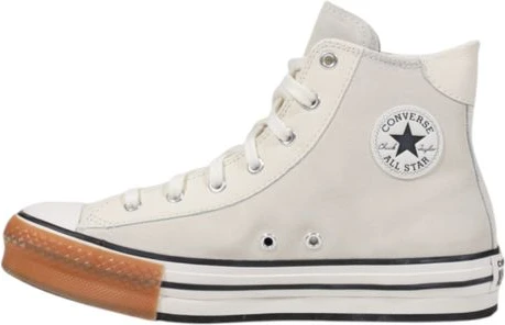 Кеды Converse из натуральной кожи кремового цвета с высоким голенищем