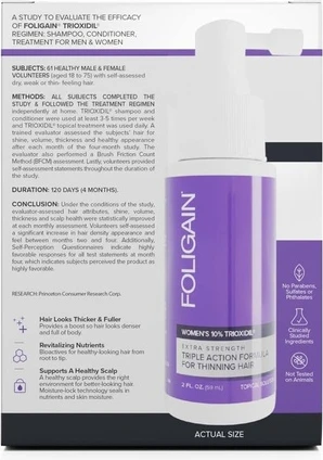 Тоник для волос Foligain для стимуляции роста волос у женщин с 10% ТриОксидилом