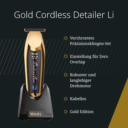 Машинка для стрижки волос Wahl Gold Cordless Detailer Li с ультрашироким Т-образным ножом