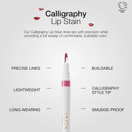 Стойкий тинт для губ Stila Calligraphy Lip Stain Стойкий увлажняющий, не переносящийся на другие поверхности