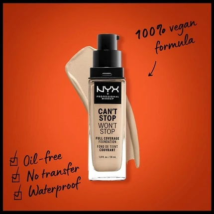 Тональная основа NYX Professional Makeup Can't Stop Won't Stop