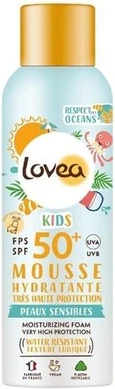 Увлажняющая пенка-защита от солнца Lovea SPF 50+ Высокая защита от солнца для лица и тела Аромат абрикоса
