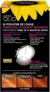 Краска для волос Garnier Olia Стойкая перманентная масляная без аммиака Медный