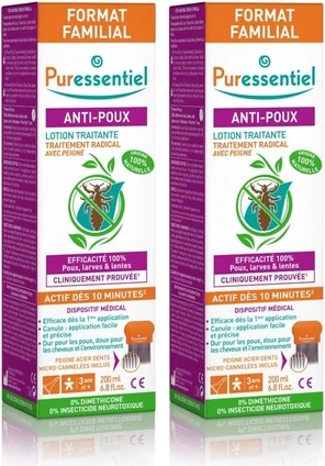 Лосьон-средство Puressentiel против вшей с расческой