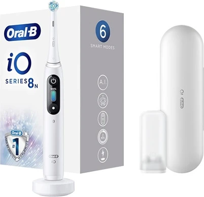 Электрическая зубная щетка Oral-B Io8 Series Белый алебастр