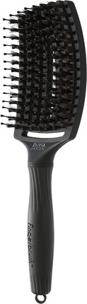 Расческа Olivia Garden Fingerbrush Care Iconic, щетина из кабана и нейлона, полностью черная