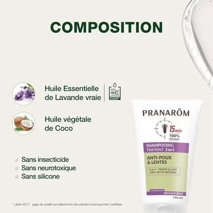 Шампунь Pranarôm Aromapoux 2-в-1 Лечебный шампунь