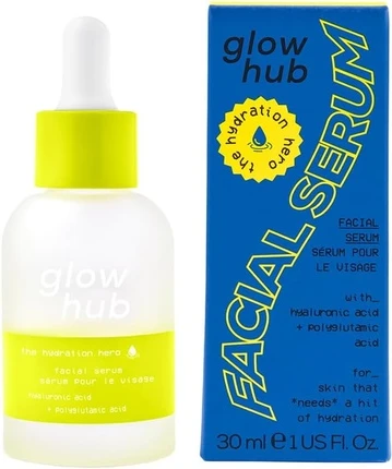 Сыворотка для лица Glow Hub The Hydration Hero с гиалуроновой и полиглутаминовой кислотой