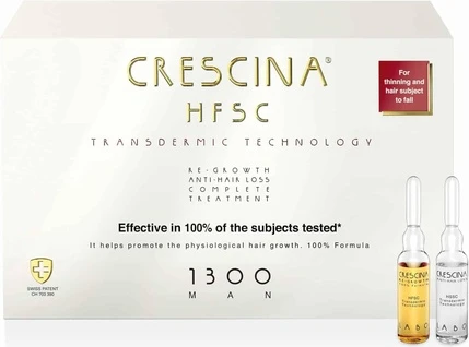Тоник для волос Crescina Crescina HFSC Трансдермальная Технология Комплекс Ампул для Восстановления Роста Волос и Против Выпадения для Мужчин