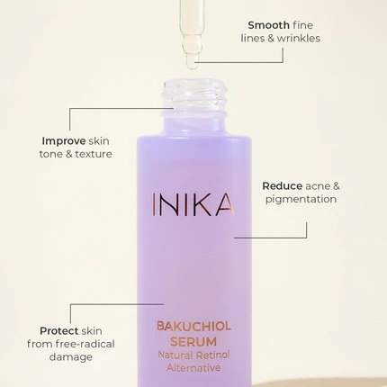 Омолаживающая сыворотка INIKA INIKA Organic Bakuchiol Serum Натуральная альтернатива ретинолу