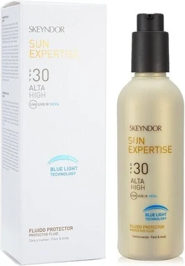 Флюид Skeyndor Sun Expertise Защитный для Лица и Тела SPF 30 с Технологией Blue Light