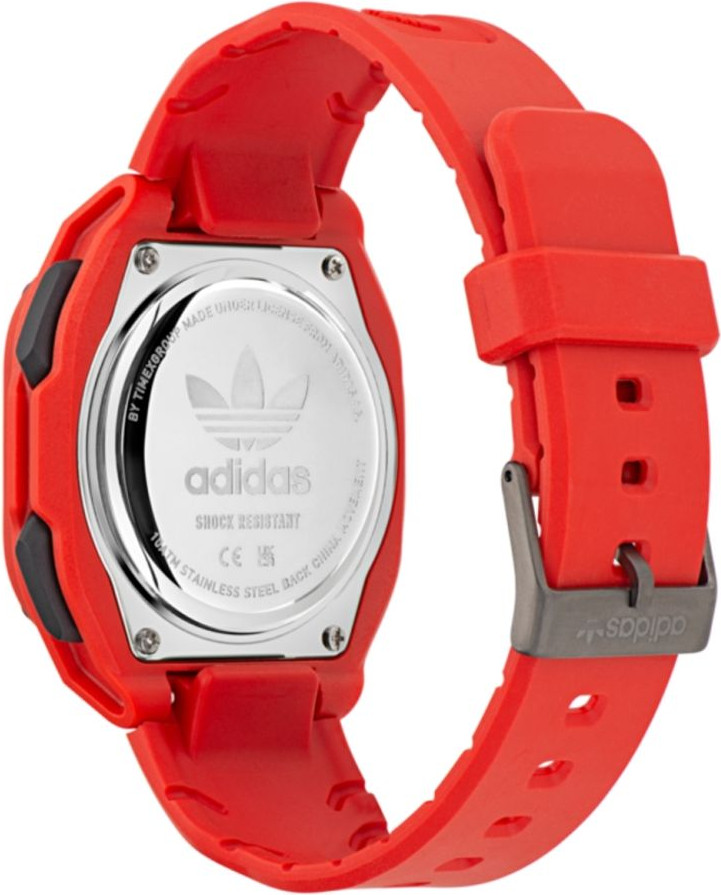 Красные резиновые цифровые часы Adidas
