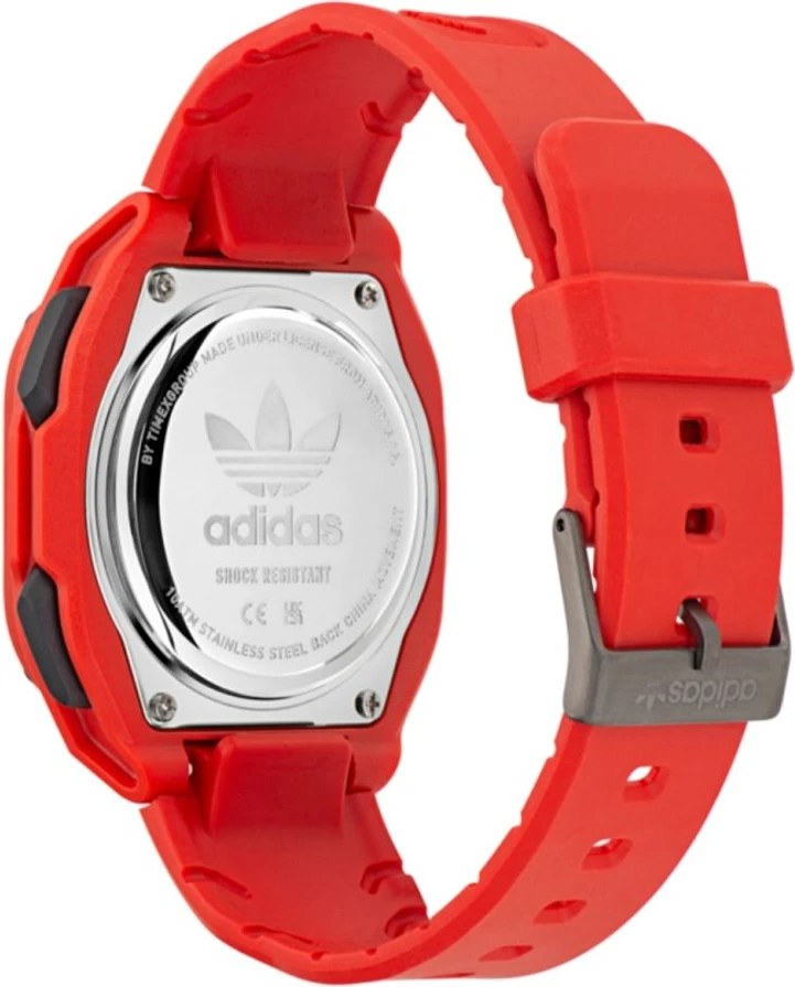 Красные резиновые цифровые часы Adidas